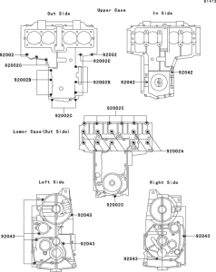 ZR550 Болты крепления картера