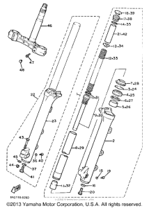 XJ700N Передняя вилка
