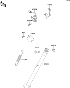 KL650 Подножка
