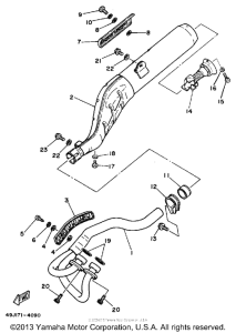 XT350S Выхлопная система