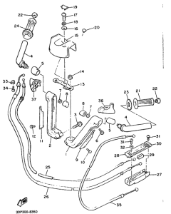 XVZ12TD Steering handle. cable