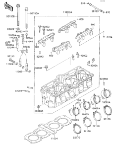 ZX750 Головка цилиндров