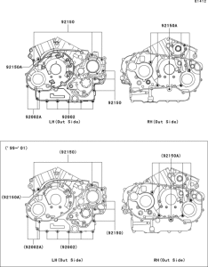 VN1500 Болты крепления картера