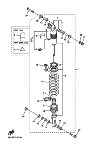 YZ250F YZ250FV Задняя подвеска