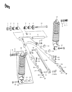 KZ1000 Swing arm / shock absorbers