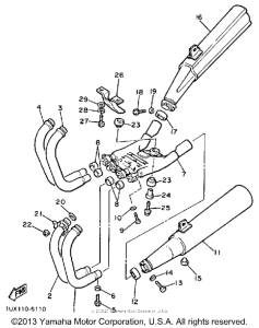 FJ1200TC Выхлопная система