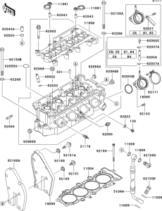 ZX600 Cylinder head(1 / 2)