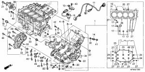 CB1000R Картер двигателя