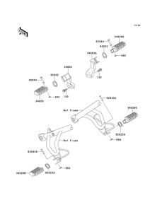 KL650 Подножки