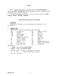 DR650 Catalog preface