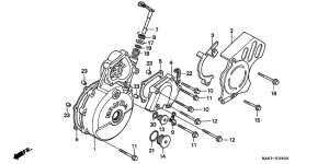 SLR650 Крышка картера левая