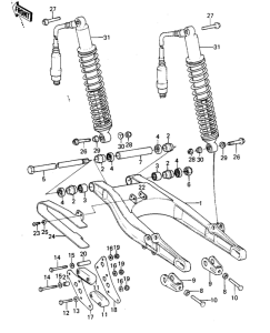 Swing arm / shock absorbers