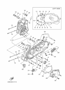 YP400 Картер двигателя