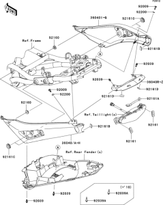 ER650 Обтекатель сидения