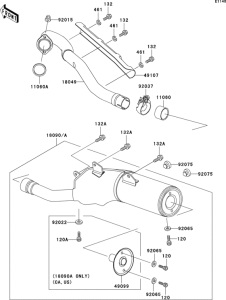 KLX300R Глушитель
