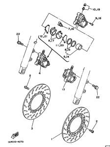 RD350LCF (20KW) Передний тормоз