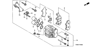 VT125 Передний суппорт