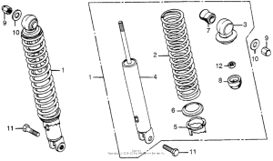 CB550 Rear shock absorber (2)