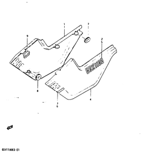 GSX1100 Обтекатель задний