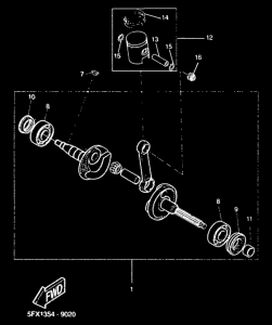 CW50RS Коленчатый вал и Поршень
