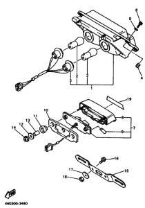 YZF600R YZF600RH Taillight unit ass`y