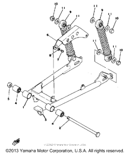 GT80G Swing arm - rear shocks - chain case