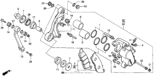 CN250 Front brake caliper 94-97