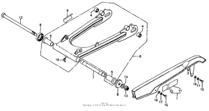 CB750 Swingarm + chain case