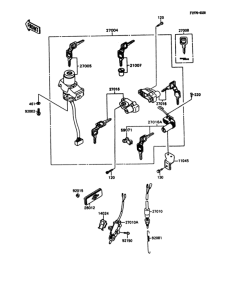 ZX600 Замок зажигания
