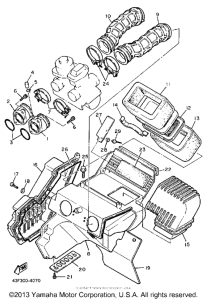 XT600WC (CA ED.) Воздушный фильтр