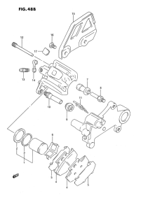 DR350 Задний суппорт