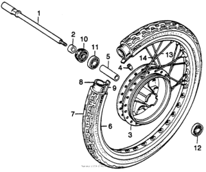 CB400 Cb400ti front wheel