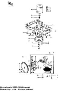 KZ1000 Oil pan / oil pump / oil filter