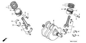 VT750C2 Crankshaft / piston
