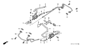 VFR750F Воздушный клапан всасывания
