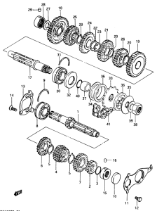 GSX400 Трансмиссия