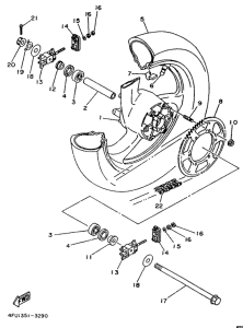 TDR125 Переднее колесо