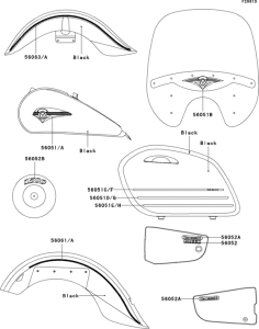 VN1500 Decals(black)(vn1500-l4)