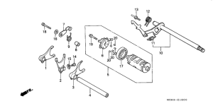 NTV650 Вилка переключения передач