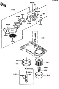 ZX550 Масляный насос