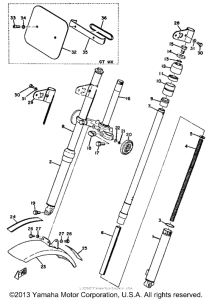 GT80A Front fork - front fender