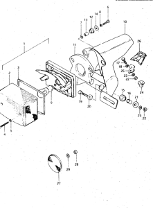 DR500 Задний комбинированный сигнал