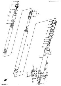 RG250 Front rh damper