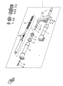 CW50RS Передняя вилка