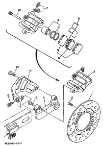 YZ80G Задний суппорт