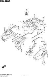 DL1000 (ABS) Fuel Tank Cover