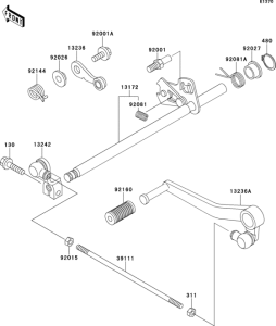 ZX600 Механизм переключения передач