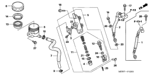 NT700V Rr. brake master cylinder