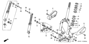SCV100 Steering stem /  front fork