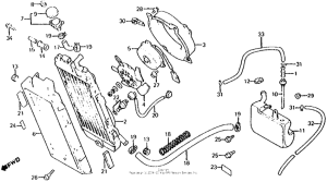 VT750C Радиатор